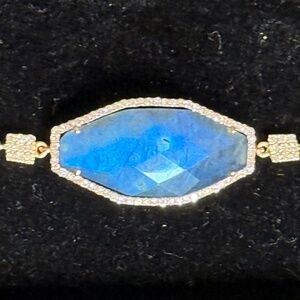 Meira T Labradorite and Diamond 18K Yellow Gold Bracelet